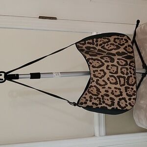 Falor LeBorse Geniune Leather Leopard Hobo Bag
